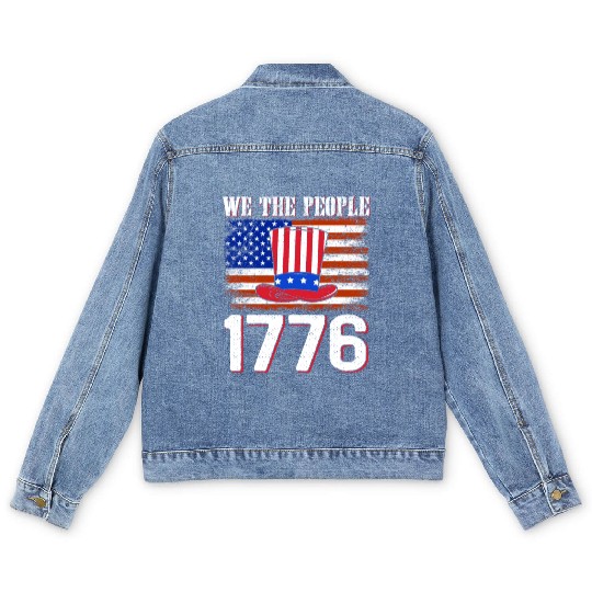 We the People 1776 Independence Day US Patriot Men's Denim Jackets