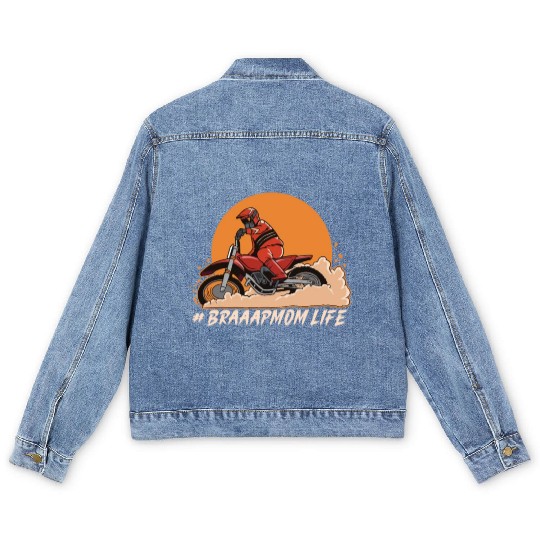 Dirt Bike Dirt Bike Riding Motocross Dirt Biking Men's Denim Jackets
