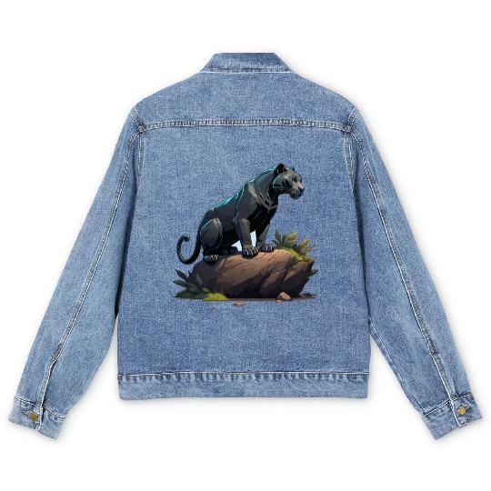 black panther Men's Denim Jackets