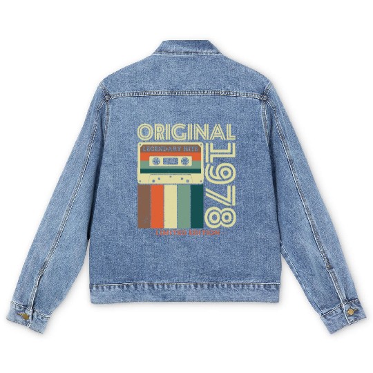 Vintage 1978 Birthday Gift Men's Denim Jackets