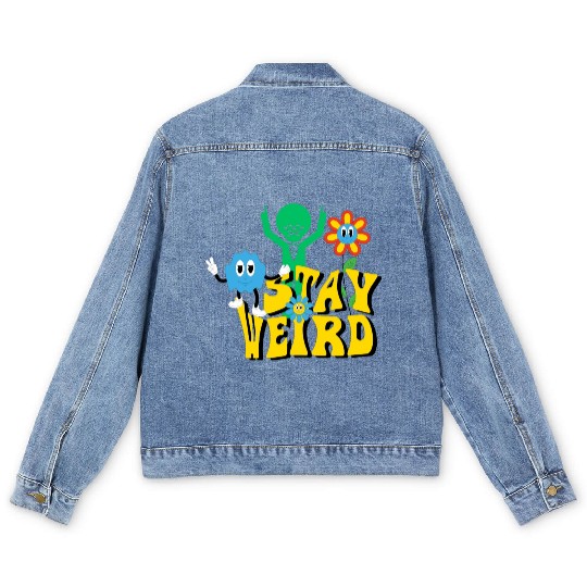 Stay Weird Men's Denim Jackets
