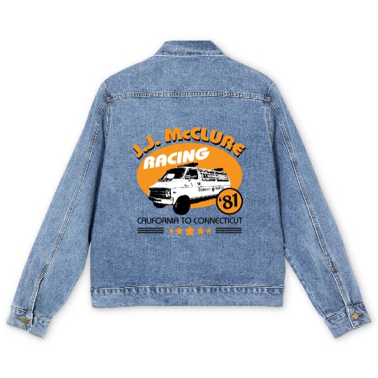 JJ McClure Racing v2 yellow Men's Denim Jackets