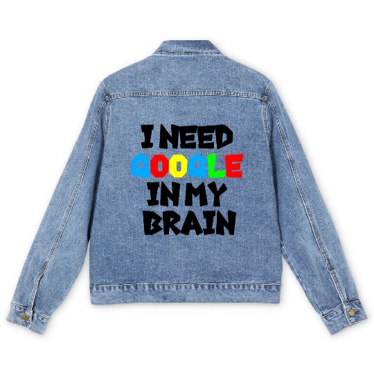 I need GOOGLE girl Men's Denim Jackets