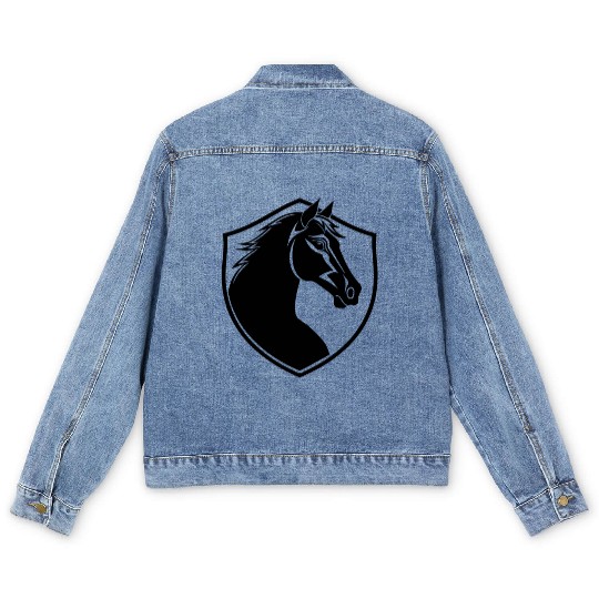 Horse Equine Pony Men's Denim Jackets
