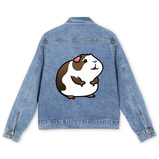 Simply cute guinea pig Men's Denim Jackets