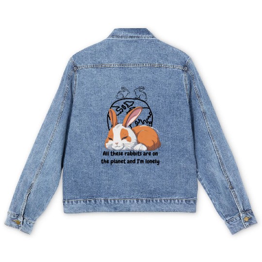 Lonely rabbit Men's Denim Jackets