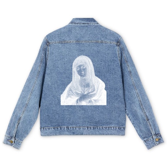Our Lady Of Guadalupe Virgin Mary Men's Denim Jackets