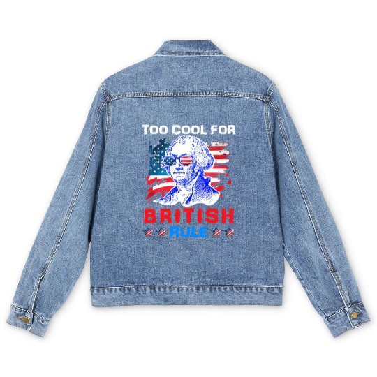 George Washington Too cool for British Rule US Men's Denim Jackets