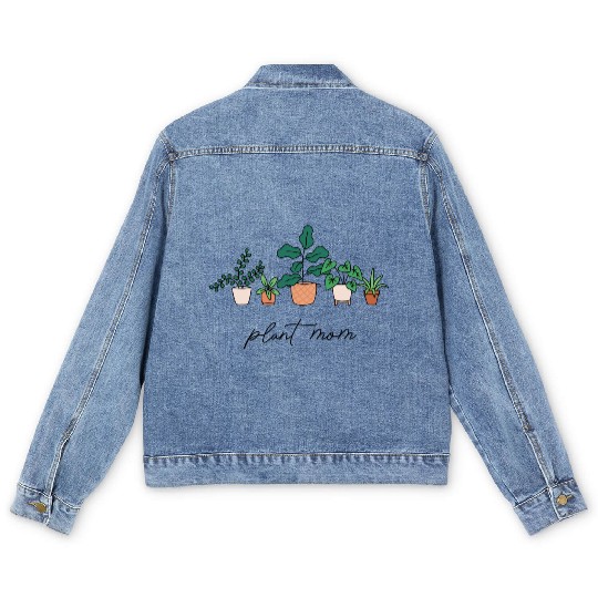 Plant Mom Men's Denim Jackets