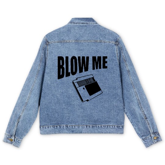 Blow Me Video Game Men's Denim Jackets