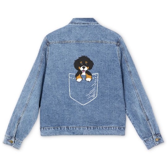 Bernedoodle Men's Denim Jackets