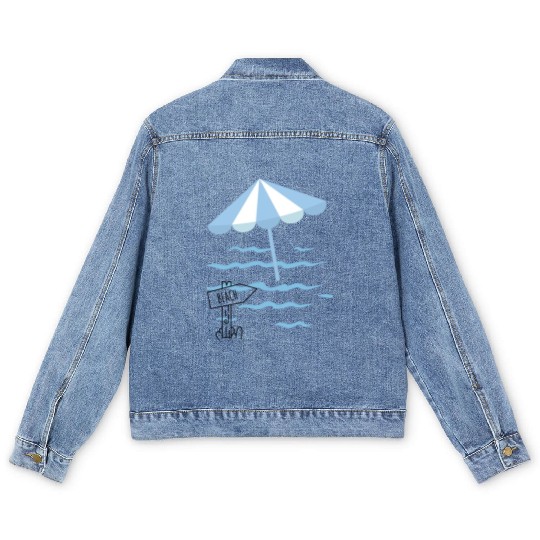 "Beach Bliss Men's Denim Jackets: Embrace Summer with Style"
