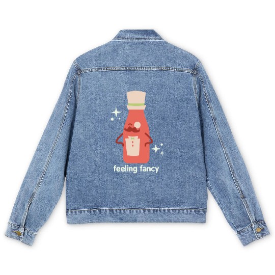 Feeling Fancy aesthetic nature Men's Denim Jackets