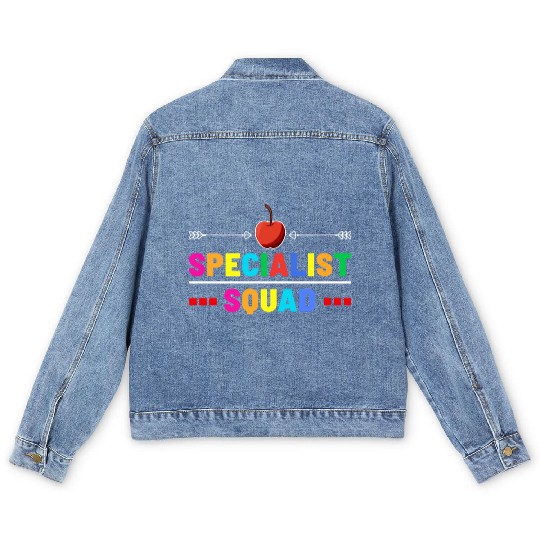 Specialist Squad Teacher Team Back To School cool Men's Denim Jackets