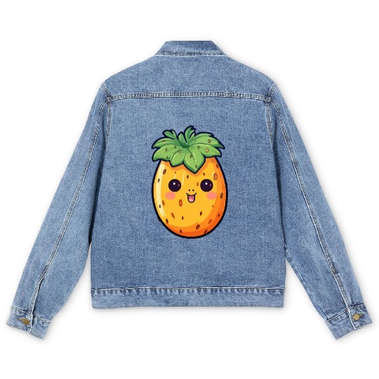 Papaya kawaii Men's Denim Jackets