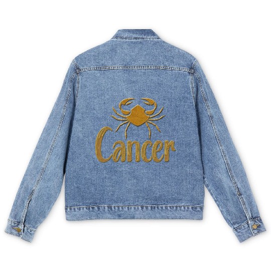 Cancer Zodiac Sign Men's Denim Jackets