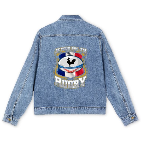 Je Peux Pas J ai Rugby France Rugby Men's Denim Jackets