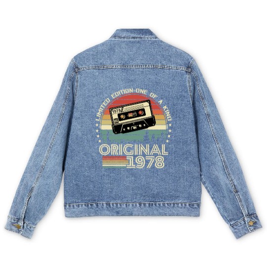 Vintage 1978 Birthday Gift Men's Denim Jackets