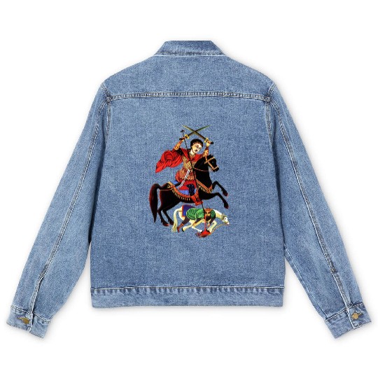Filopateer Markorios - Abu Sifen. Coptic church Men's Denim Jackets