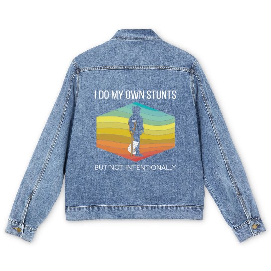 Broken Leg Injury Ankle Foot Get Well Soon Do My O Men's Denim Jackets