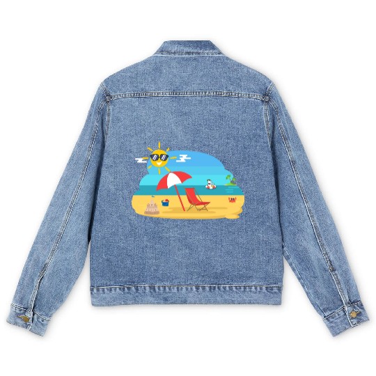 "Tropical Paradise Men's Denim Jackets
