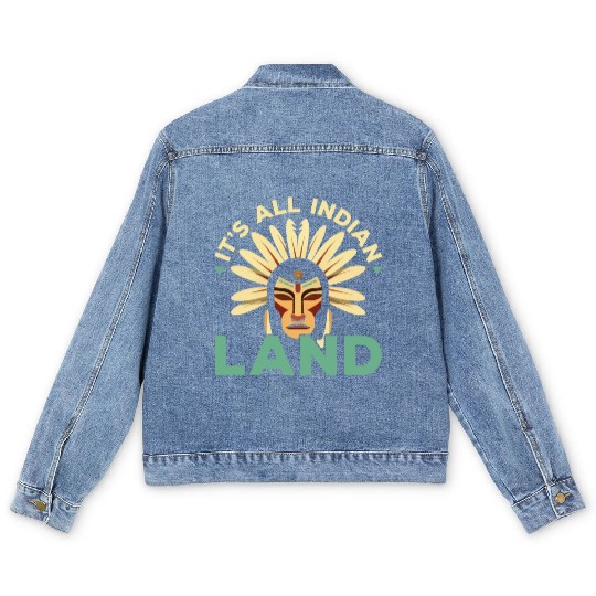 Aboriginal Indians Indigenous Native American Day Men's Denim Jackets