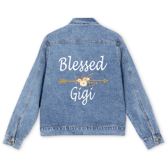 Blessed Gigi Mothers Day Men's Denim Jackets