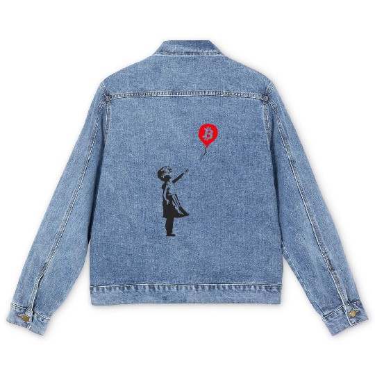 Bitcoin Coin-Crypto GIRL Men's Denim Jackets