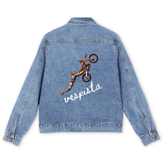 Vespista Vespa Biker Motorcycle Scooter For Him Fo Men's Denim Jackets