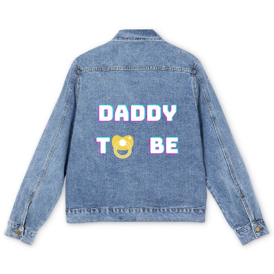 Daddy To Be green Men's Denim Jackets