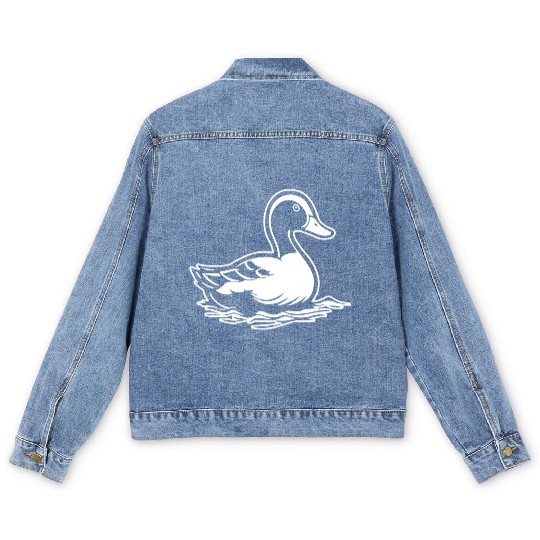 Duck Bird Nature Pond Men's Denim Jackets