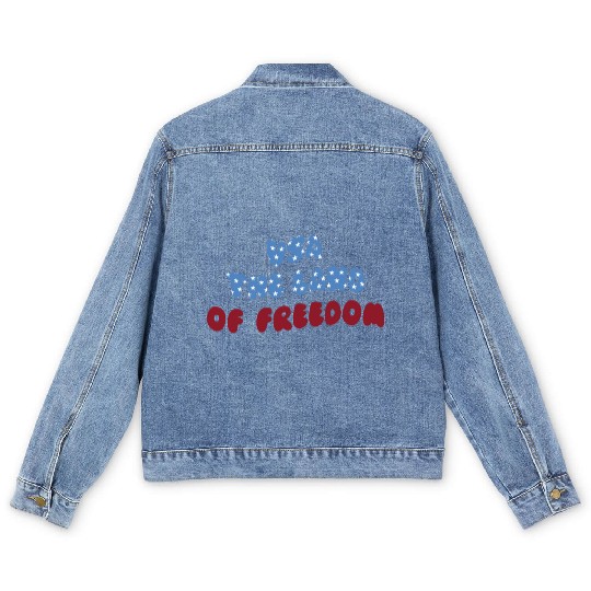USA THE LAND OF FREEDOM, THE FOURTH OF JULY Men's Denim Jackets