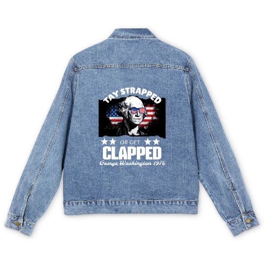 george washington teshirt Men's Denim Jackets