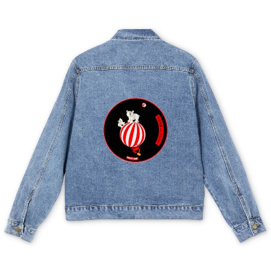 Cute Polar Cubs & Crafty Crab Meme By Abby Anime Men's Denim Jackets