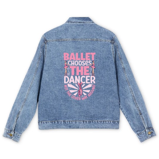 Ballet Ballerina Dance Dancer Dancing Ballet Gift Men's Denim Jackets