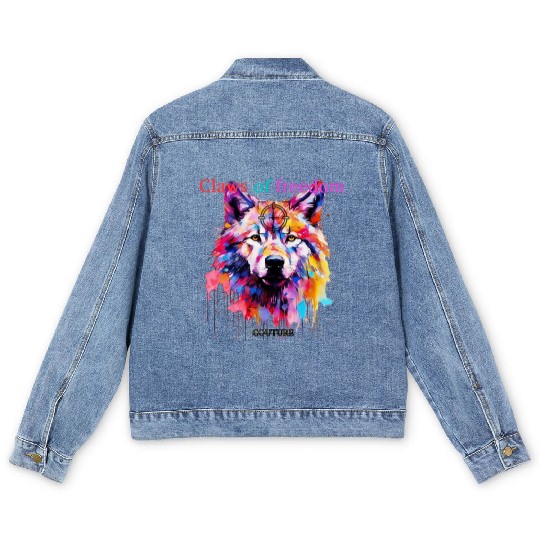 Lone Wolf in Multicolor Men's Denim Jackets