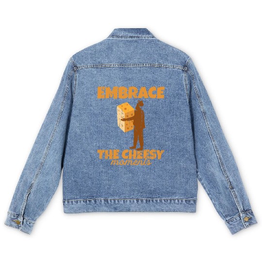Embrace the cheesy moments - Cheese Men's Denim Jackets