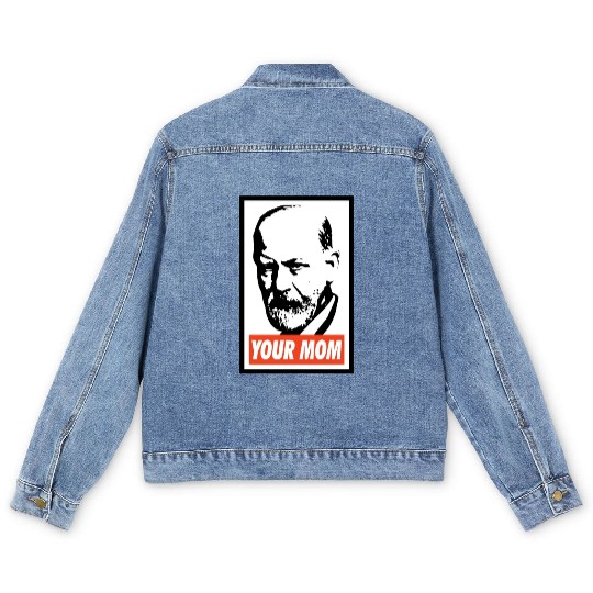 Sigmund Freud Your Mom Men's Denim Jackets