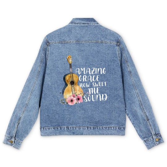 Amazing Grace How Sweet The Sound Men's Denim Jackets