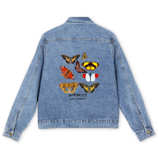 Butterflies in my stomach Men's Denim Jackets