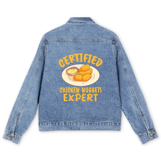 Certified Chicken Nuggets Expert Men's Denim Jackets