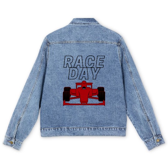 Race Day tumblr Men's Denim Jackets
