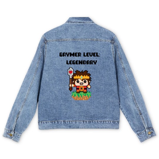 Gaymer Level Legendary Men's Denim Jackets