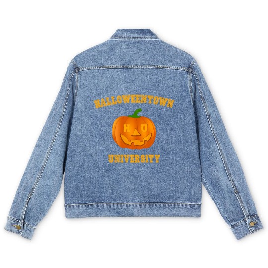 Halloweentown University Pumpkin For Treat Or Tric Men's Denim Jackets