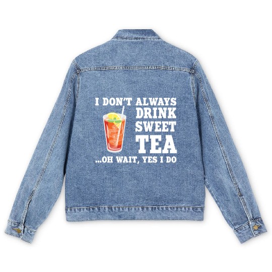 Funny Sweet Tea Humor Costume Men's Denim Jackets