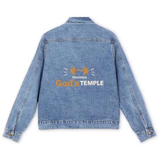 Training God's temple Men's Denim Jackets