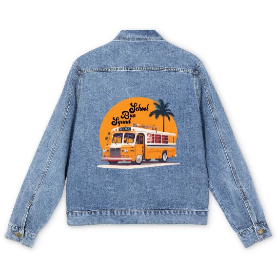 The Nature School bus Men's Denim Jackets design