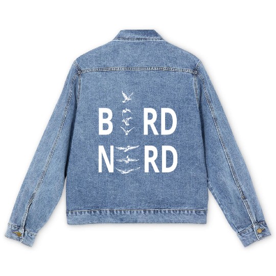 Bird Nerd For Birders Men's Denim Jackets