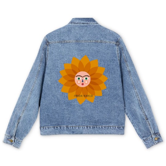 Cute Summer Vacation Frida Kahlo Sun Viva La Vida Men's Denim Jackets
