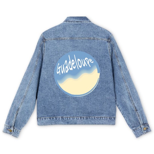 Guadeloupe Caribbean Island Beach Men's Denim Jackets